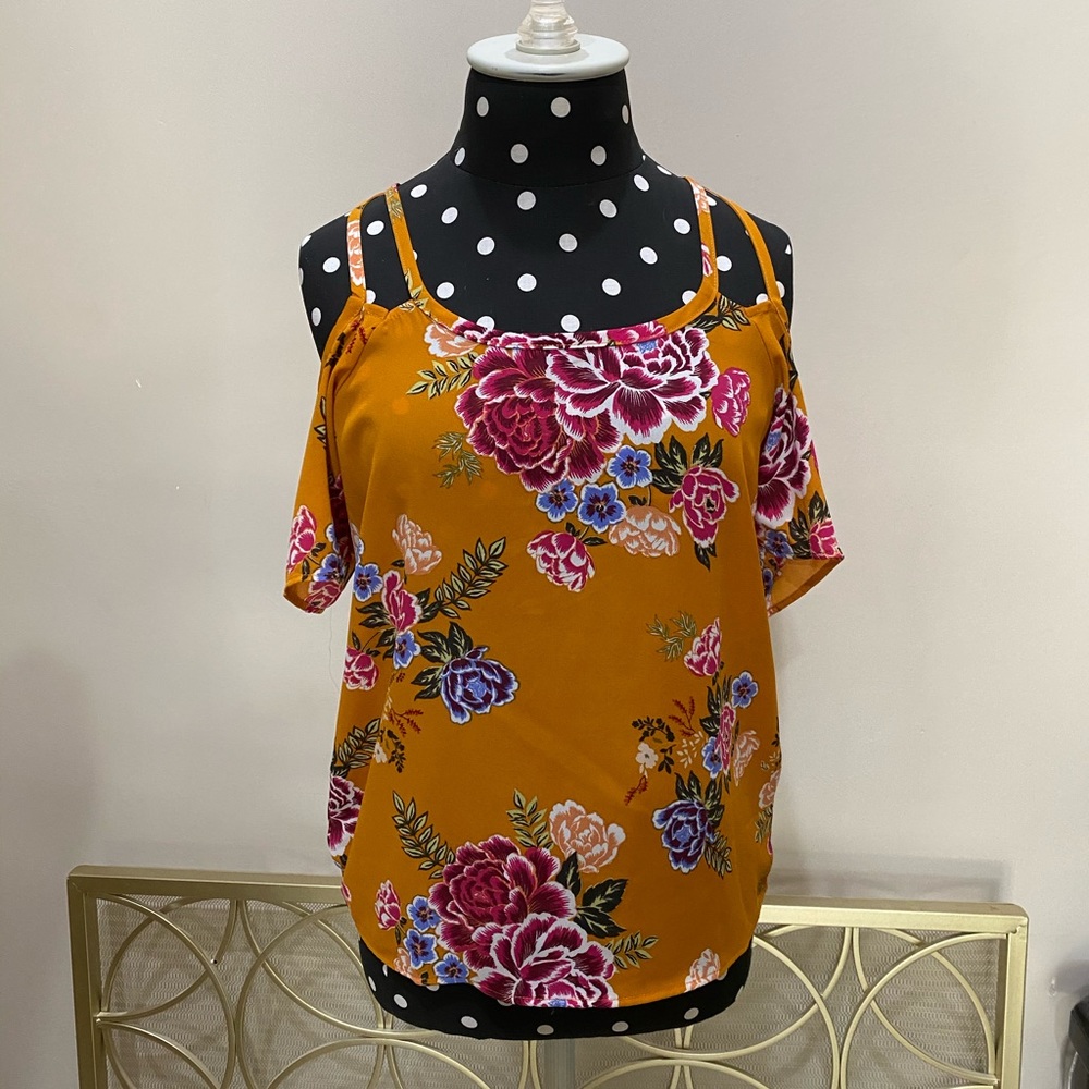 Floral yellow shirt